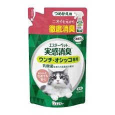 ST 雞仔牌 消臭力 實感消臭噴霧 補充包 清綠香 貓用, 植物成分安全, 無酒精配方, 適用貓廁貓砂, 溫和香氣, 240ml, 1包