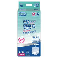 包寧安 活力易拉褲 褲型成人紙尿布 L~XL, 18片, 1包