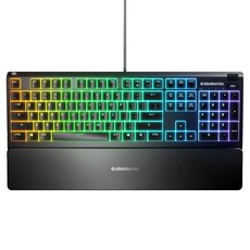 SteelSeries賽睿 Apex 3有線電競鍵盤 含磁性腕托 444.7 x 151.62 x 36.69mm 中文 1.8lbs 原廠保固, 1組