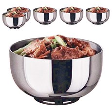 OSAMA 王樣 316不鏽鋼隔熱碗, 銀色, 6個