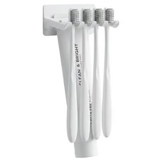 모바이브 무타공 칫솔걸이 4구, 화이트, 1개