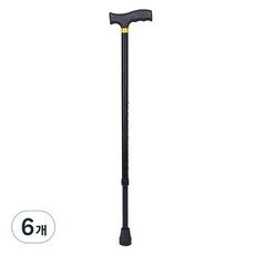 Dr.펠리스제이 가벼운 목발 어르신 지팡이, 블랙, 6개