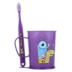 WEDENT 威登 兒童牙刷杯組 紫色, 5組, 6~8歲
