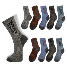 BEVERLY HILLS POLO CLUB 比佛利保羅 男士工作登山毛圈長筒襪, 混色