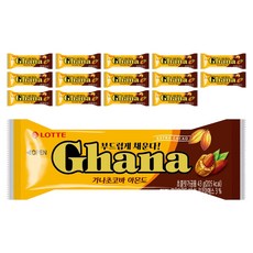 롯데 가나초코바 아몬드, 43g, 15개