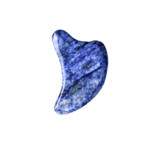 粉晶按摩水晶刮痧 愛心, 海藍, 1個