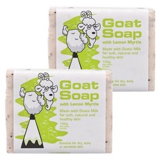 澳洲 Goat Soap 澳洲羊乳皂 檸檬香桃木 100g-溫和保濕 敏感肌適用, 100g, 2個