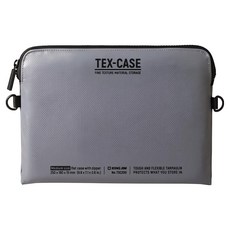 KING JIM TEX-CASE 防水防震保護袋 防水油布 可放筆記型電腦、平板, TCX100-GY, 灰色, 1個