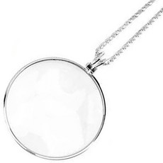 Mihwabujang 時尚項鍊攜帶式放大鏡, 1個, 02銀