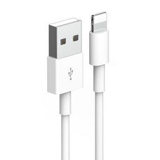 Yoger Apple MFi認證 iPhone 8-pin 高速充電傳輸線, 1m, 1條, 白色