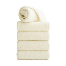 TowelToktok 頂級 韓國製 飯店毛巾 200g 40支 精梳棉, 5個, 自然色