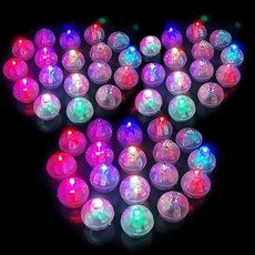 Starium 家庭派對 生日派對 氣球 LED 發光球, 混合顏色, 50個