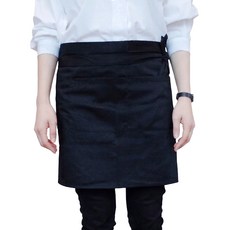 SHIRAZ 咖啡師半身圍裙, 黑色, 2個