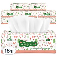 comet 天然紙漿2層便攜柔軟抽取式面紙, 200入, 18個