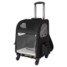 小麥購物 寵物外出便攜拉桿包 L1437, 1個, 黑色