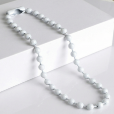 마메 컬러 볼체인 군번줄 키링 연결고리, 화이트, 50개