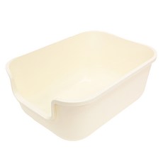Kangjipsa 貓砂盆 適用於45cm以下的貓, 象牙白色, 中大型 58 x 44 x 25cm, 1個