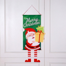 聖誕長腳卷軸 聖誕裝飾, 綠色聖誕老人, 104 x 40cm, 1個