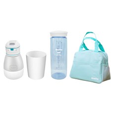 AcoMo 旅行組 90秒殺菌器 750ML環保水杯 多功能媽媽包, 藍色, PS3 Set-B