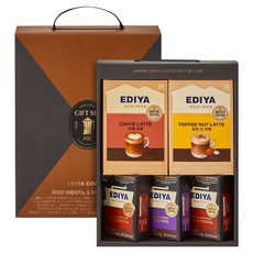 EDIYA COFFEE 美式咖啡與拿鐵禮盒組 2號, 1個, 原味美式咖啡 20p + 特別版 10p + 咖啡拿鐵 10p + 太妃堅果拿鐵 10p