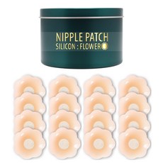 GRB 矽膠花朵胸貼 16入, 1個