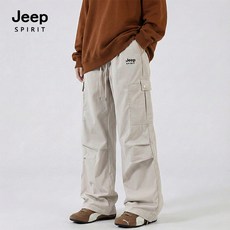 Jeep 男女通用自然版型寬褲