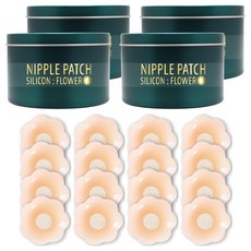 GRB 矽膠花朵胸貼 16入, 4個