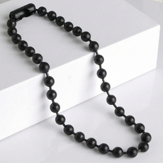 마메 컬러 볼체인 군번줄 키링 연결고리, 블랙, 100개