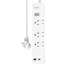 Kinyo 一開6插PD快充延長線 NSDPD-3166, 1.8m, 白色, 1個