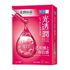 HADALABO 肌研 台灣公司貨 光透潤血色感保濕面膜, 7片, 1盒