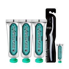 Denti Bon Giorno 口臭護理牙膏 100g x 3p+細毛牙刷+旅行用迷你牙膏套組, 1組