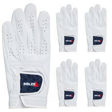 바이블러 남성용 올양피 골프장갑 왼손 5p, 화이트, 5개