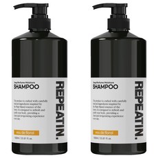 Repeatin 深層香氛保濕弱酸性蛋白質洗髮精 淡花香, 1000ml, 2瓶