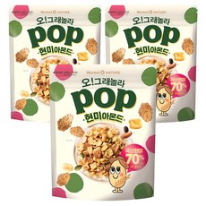 ORION 好麗友 POP格蘭諾拉燕麥片 糙米杏仁果, 3個, 340g