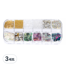 Market A 自助美甲貝殼碎片12件組, 3個, TYPE6