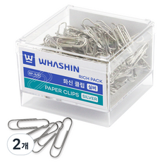 화신 클립 실버 대용량 팩, 2개, 280개입