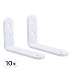 喬司五金 簡約堅固層架託, 白色, 10個