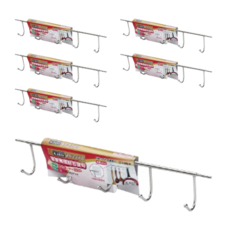 皇家 無痕貼五連勾, 6個, 不鏽鋼