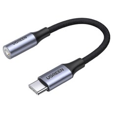 UGREEN 綠聯 Type-C轉3.5mm音源傳輸線 DAC晶片 HiFi版, 1盒, Space Gray