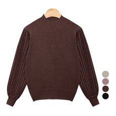 KUZY 女款泡泡袖褶皺袖 Pleats 半高領針織衫