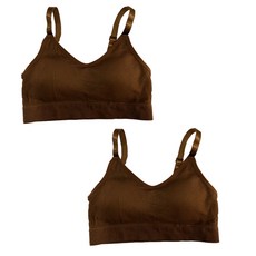 미퓨어 골지 심플 편한 밴딩 노와이어 브라탑 2p