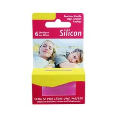 MAME防噪音矽膠粉色耳塞 JT8400 6入, 1套