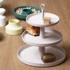 옴모 티어스 3단 케익스탠드, 스웨이드, 1개