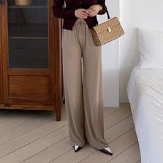 린다샵 여성용 르사메 허리밴딩 찰랑 루즈 일자핏 팬츠 cppt14259k47