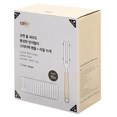 comet 360度除塵撢子 + 補充包 15個, 白色, 1組