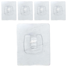 Easy 易立家 無痕掛勾 筆夾 4.6 x 3.5 x 1.1cm 13g 5個, 透明, 1組