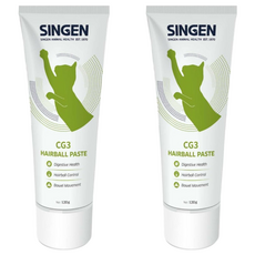 SINGEN 信元發育寶 CG3 貓用化毛膏 120g，含牛磺酸，幫助消化毛球，維持消化道機能，改善大便型態, 溫和化毛, 2條