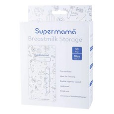 Supermama 超級媽媽 3D立體儲乳袋 300ml, 30入, 1包
