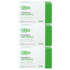 Dalgomi 乾淨的一天一天一張可水洗多功能抹布紙巾, 3個, 120入