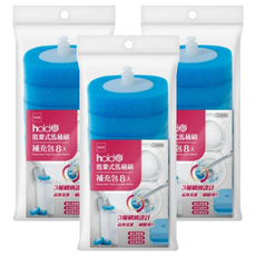 UdiLife 優的生活大師 hold 刷 拋棄式馬桶刷補充包 8入, 3組, 藍色